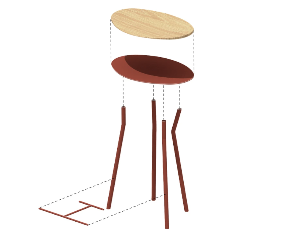 Atelier Jones Perret stool