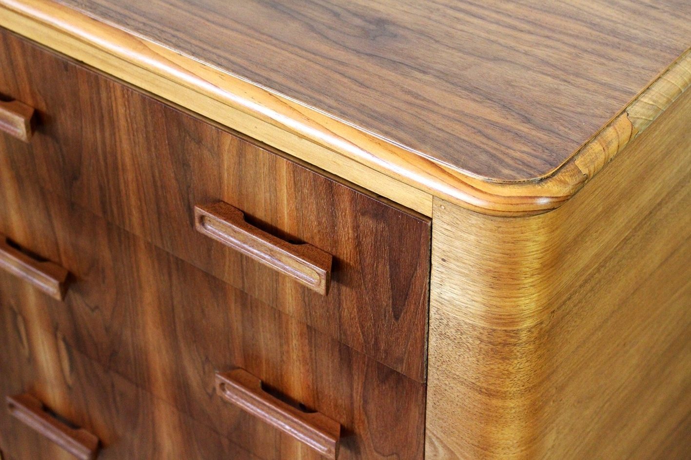 Vintage teak and mahogany tallboy