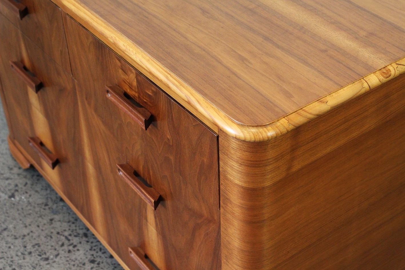 Vintage teak and mahogany lowboy