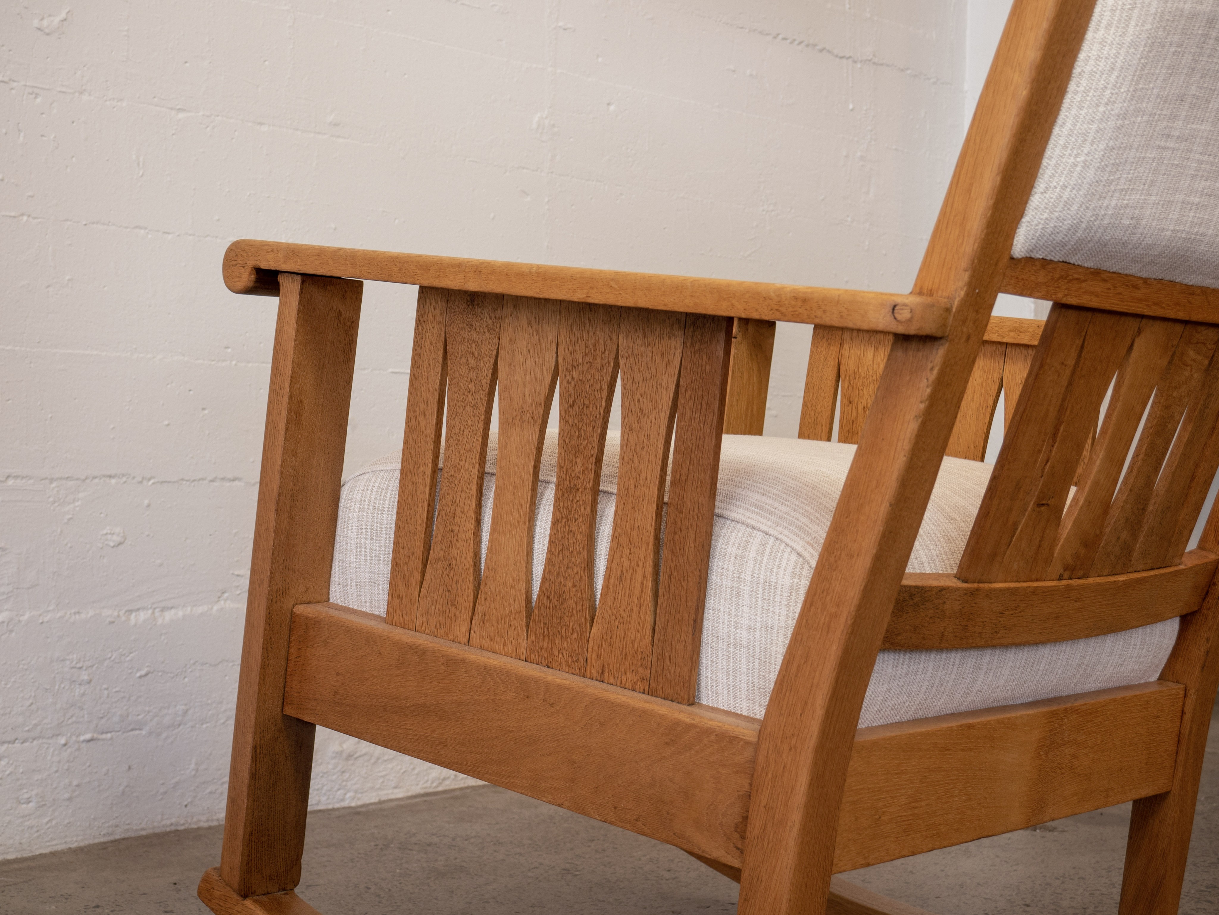 Vintage Scandinavian oak rocking chair