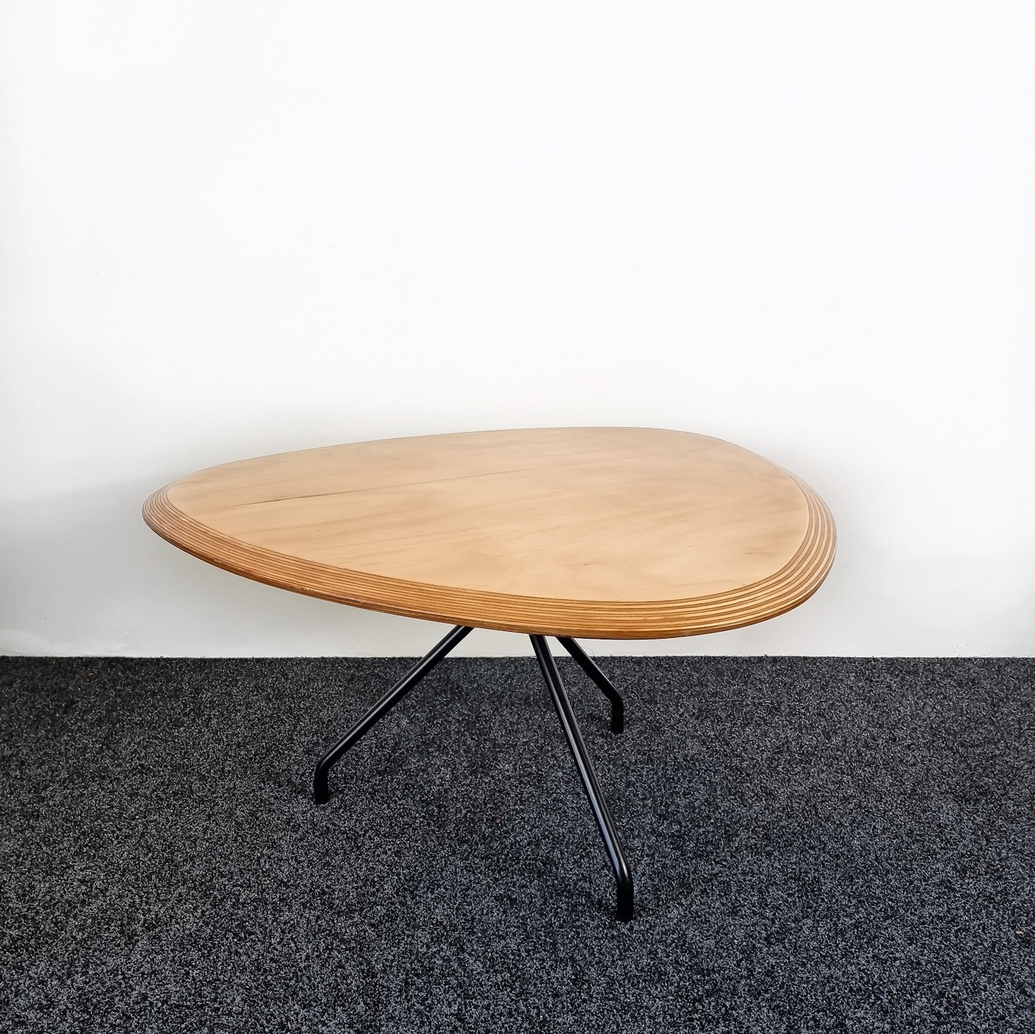 Curved triangular Plywood coffee table